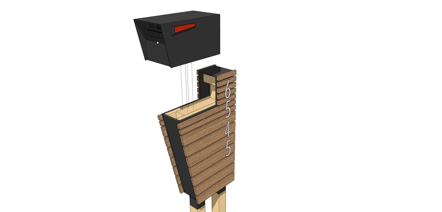 DIY Mailbox Instructions - Mid-Century Modern